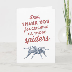 Tarjeta El día del padre de la araña divertida