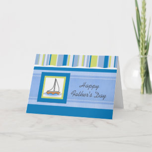 Tarjeta El día del padre de la vela y las rayas