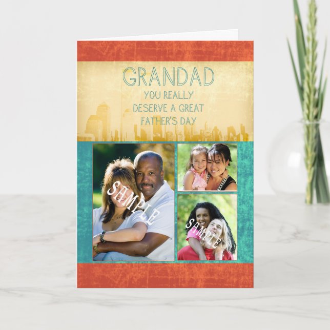 Tarjeta El Día del Padre de los Abuelos... ............... (Anverso)