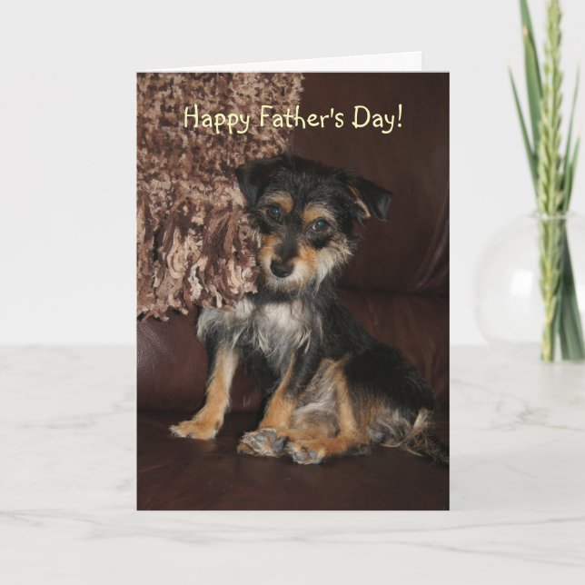 Tarjeta El día del padre del perro, lindo y adorable (Anverso)