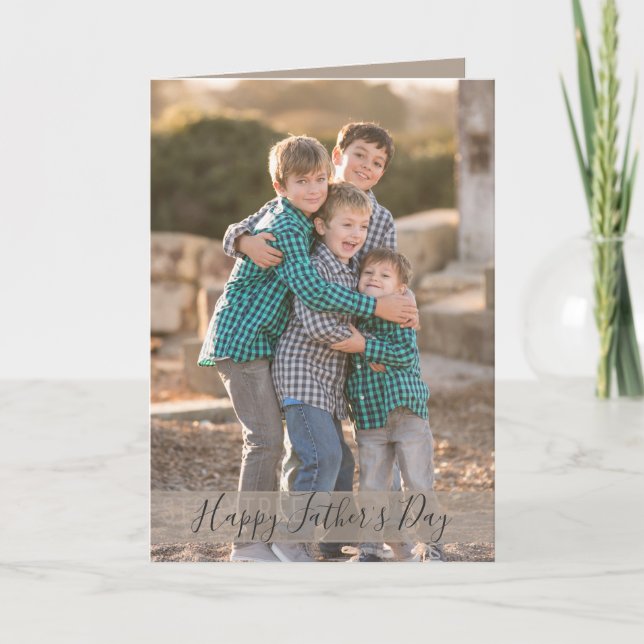 Tarjeta El Día del Padre, haz tu propia foto familiar (Anverso)