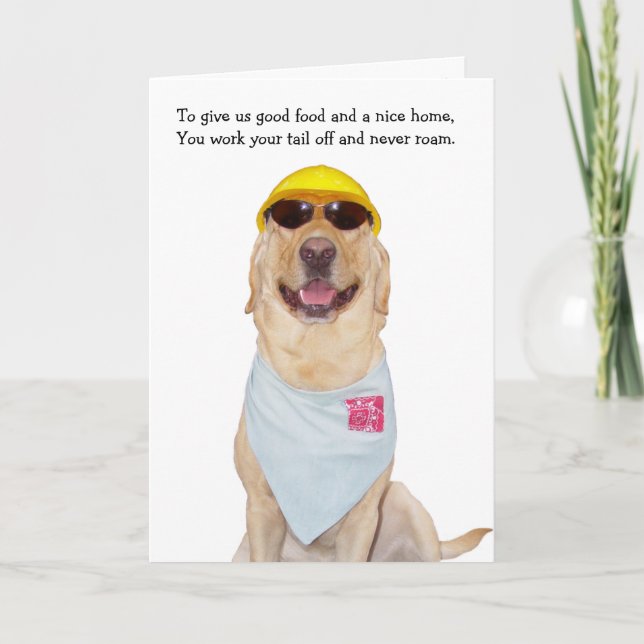 Tarjeta El día del padre humorístico de la esposa (Anverso)