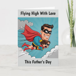 Tarjeta El Día del Padre Personalizado, un superhéroe