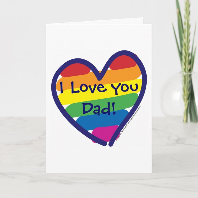 Tarjeta El día del padre te amo a papá (Anverso)