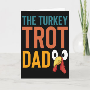 Tarjeta El Día del Padre Trot Turkey Trot Día de Acción de