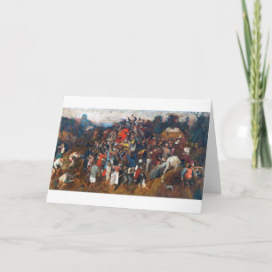 Tarjeta El Día del Vino de San Martín, Pieter Bruegel