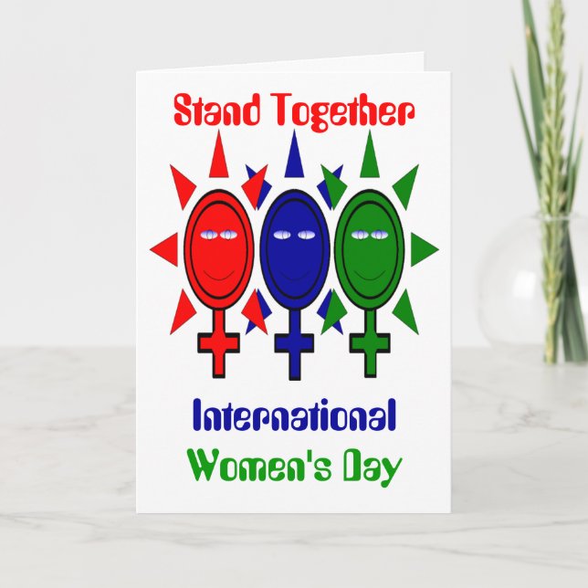 Tarjeta El Día Internacional de la Mujer (Anverso)