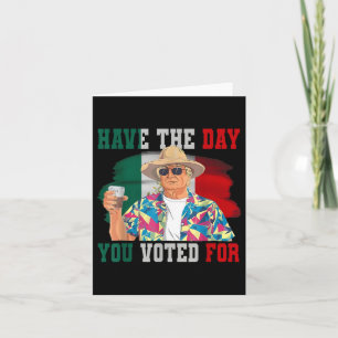 Tarjeta El día que votaste por la divertida política de Tr