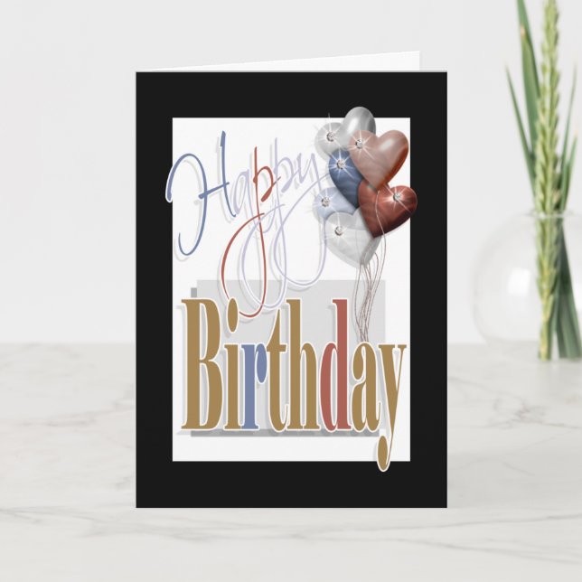 Tarjeta El diamante de la diversión del "feliz cumpleaños" (Anverso)