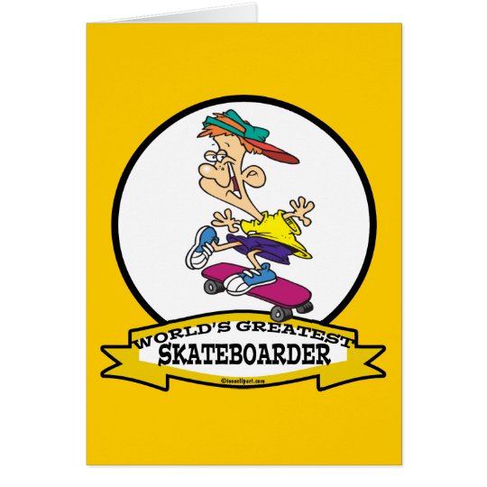 TARJETA EL DIBUJO ANIMADO MÁS GRANDE DEL SKATER DE LOS