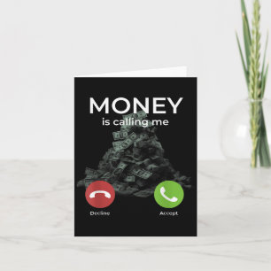 Tarjeta El dinero me está llamando Llamada entrante Pila d