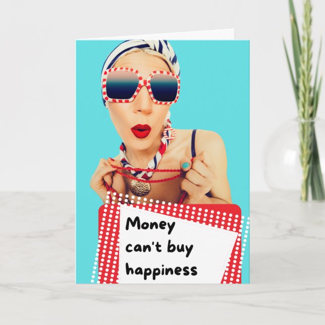 Tarjeta El dinero no puede comprar la felicidad (Anverso)