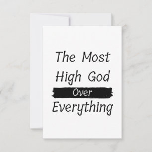 Tarjeta El Dios Altísimo Sobre Todo Saludo Plano