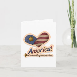 Tarjeta El Dios Americano Arrojó Su Gracia Al Patriótico