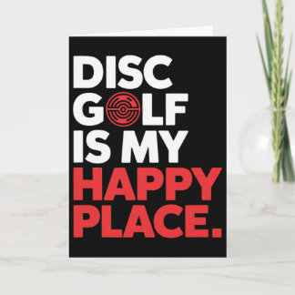 Tarjeta El Disc Golf Es Mi Lugar Feliz - Diseño Minimalist
