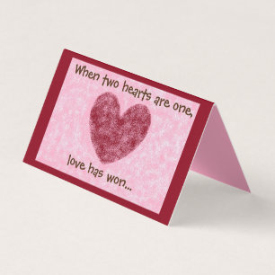 Tarjeta El diseño confuso del 'amor ha ganado' rojo y rosa