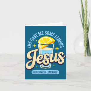 Tarjeta El diseño de la fe de Jesús dio algunos limones