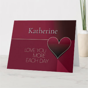 Tarjeta El diseño del corazón personalizado te quiere más