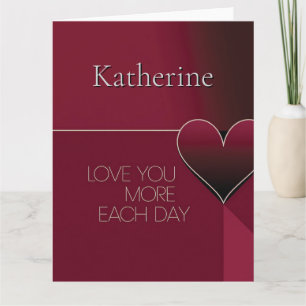 Tarjeta El diseño del corazón personalizado te quiere más