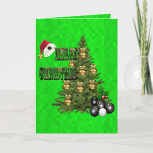 Tarjeta El diseño navideño de los bolos de hierba,