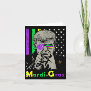 Tarjeta El disfraz de Mardi Gras a Donald Trump es una bro
