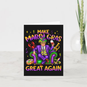 Tarjeta El disfraz de Trump Mardi Gras es gracioso hacer d