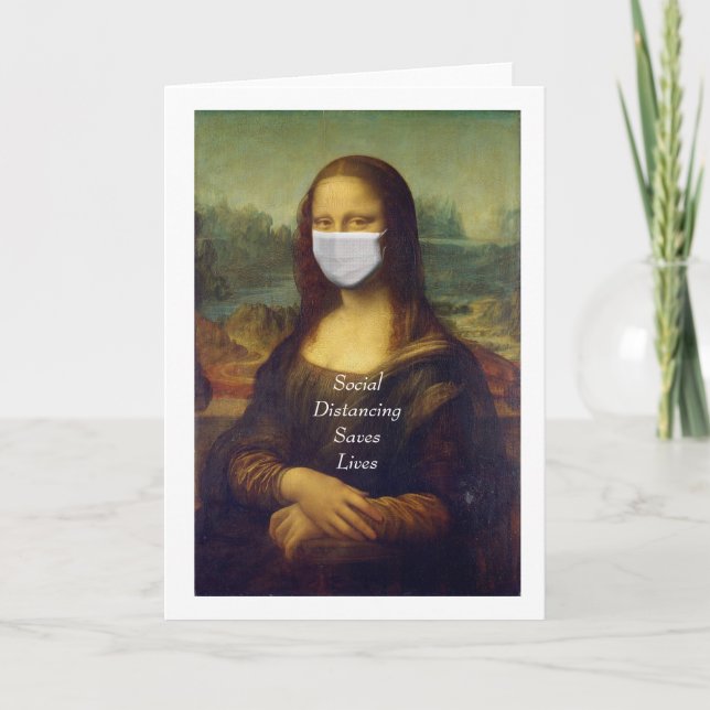 Tarjeta El distanciamiento social salva vidas (Anverso)