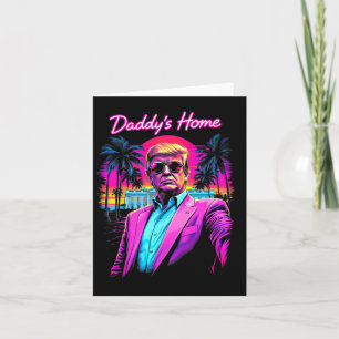 Tarjeta El divertido arte meme de Donald Trump Daddy