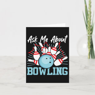 Tarjeta El divertido boliche me pregunta sobre el boliche