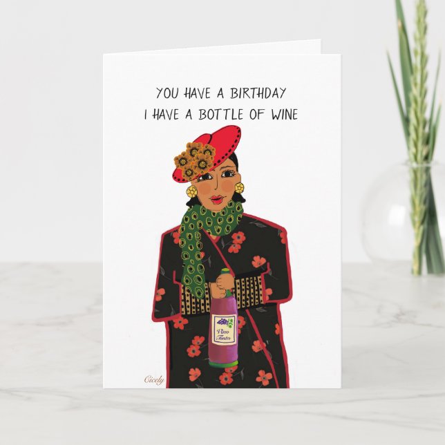 Tarjeta El divertido cumpleaños Haikus para ella (Anverso)