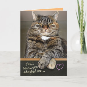 Tarjeta El divertido día de la madre del gato - Te poseo