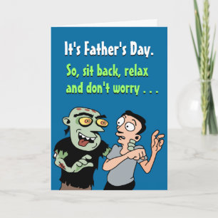 Tarjeta El divertido día de los padres zombies