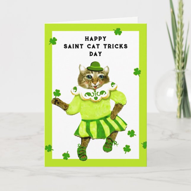 Tarjeta El divertido Día de San Patricio (Anverso)
