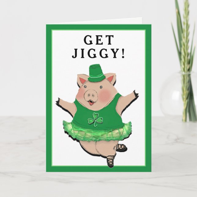 Tarjeta El divertido Día de San Patricio (Anverso)