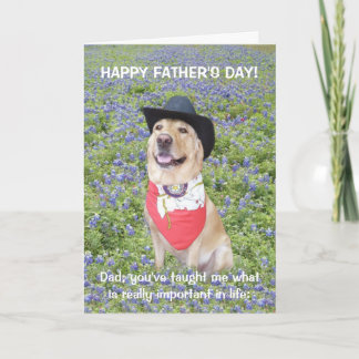 Tarjeta El divertido día del padre en Texas