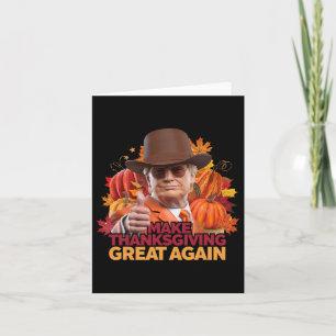Tarjeta El divertido diseño del Día de Acción de Gracias p