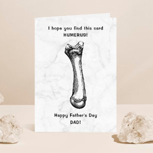 Tarjeta El divertido Humerus Bone Feliz Día del Padre
