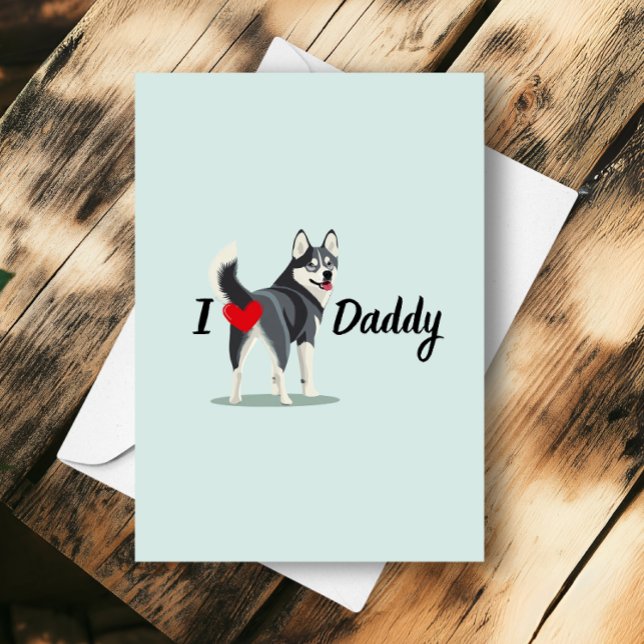 Tarjeta El divertido Husky Siberiano Del Día De Los Padres (Subido por el creador)