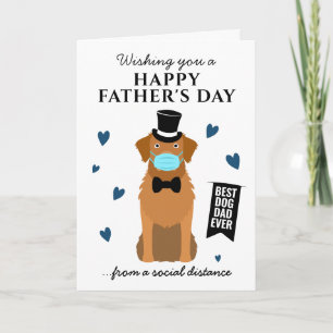 Tarjeta El divertido perro papá Golden Retriever feliz día