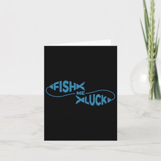 Tarjeta El divertido pescador de la suerte me atrae la sue (Anverso)