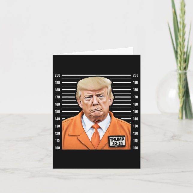 Tarjeta El divertido Prisionero Mugshot Trump 2024 (Anverso)