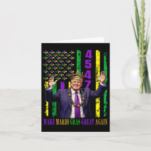 Tarjeta El divertido Trump Mardi Gras vuelve a hacer grand