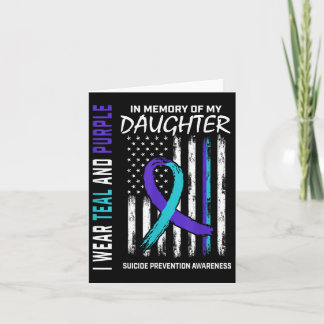 Tarjeta El dolor de la hija Suicidio, la prevención de la