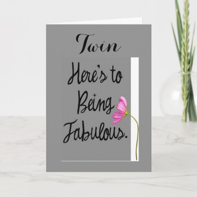 TARJETA EL DOS AQUÍ ES PARA SER FABULOSO (DESEOS DE CUMPLE (Anverso)