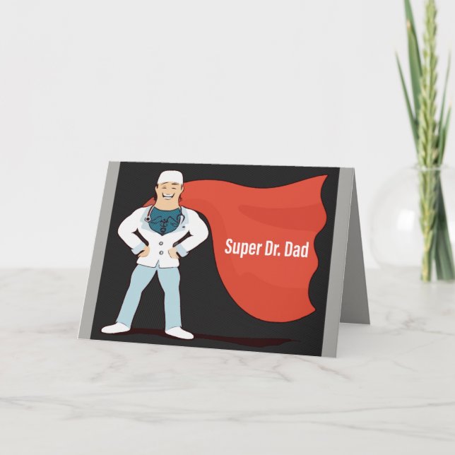 Tarjeta El Dr. estupendo papá (Anverso)