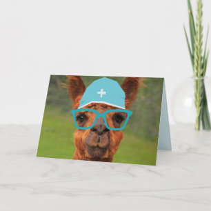 Tarjeta El Dr. Llama Funny se pone bien
