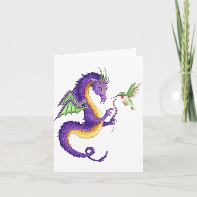 Tarjeta El dragón de lavanda (Anverso)