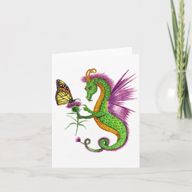 Tarjeta El dragón del cardo (Anverso)