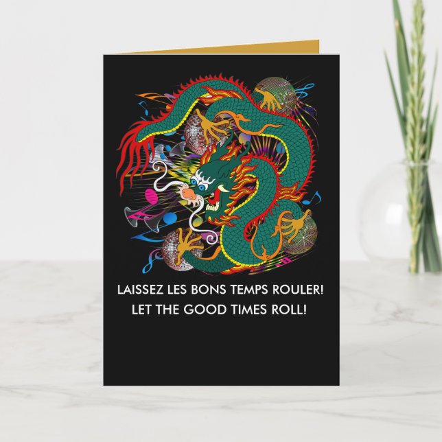 Tarjeta El Dragón del Mardi Gras V-2 (Anverso)