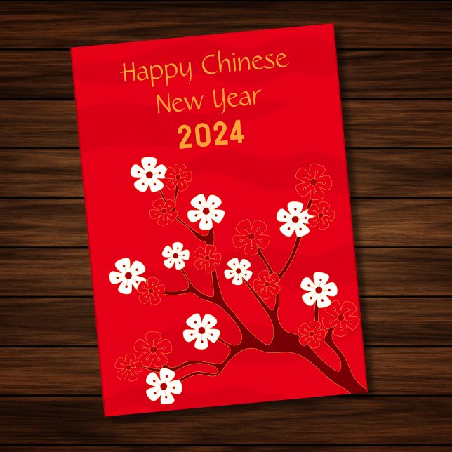 Tarjeta El Dragón Rojo de la Florencia 2024 Año Nuevo Chin (Subido por el creador)